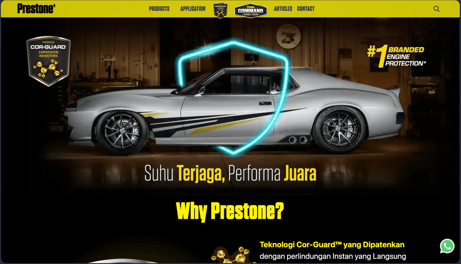 Prestone Indonesia Website