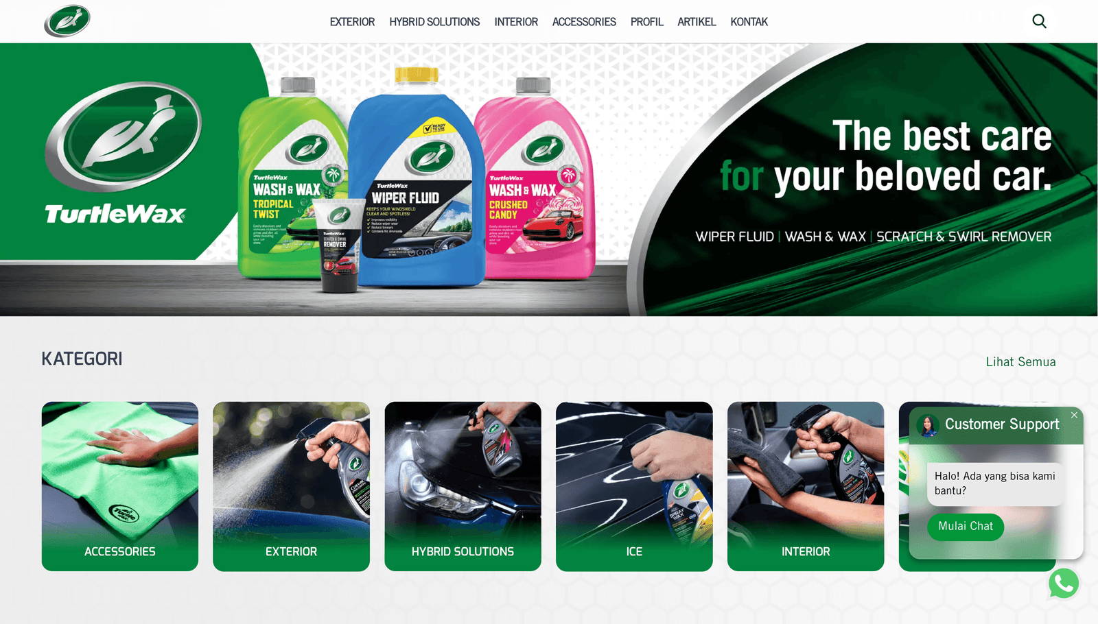 TurtleWax Indonesia Website